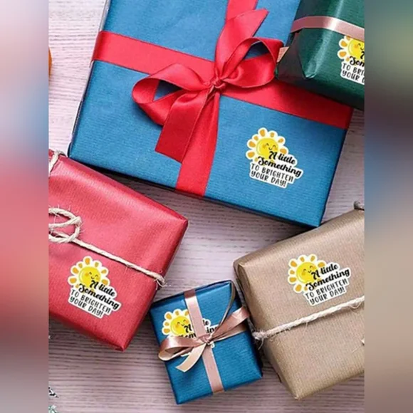 Sunshine Sticker Labels - Yellow and Black 50 CT - Picture 2 of 3